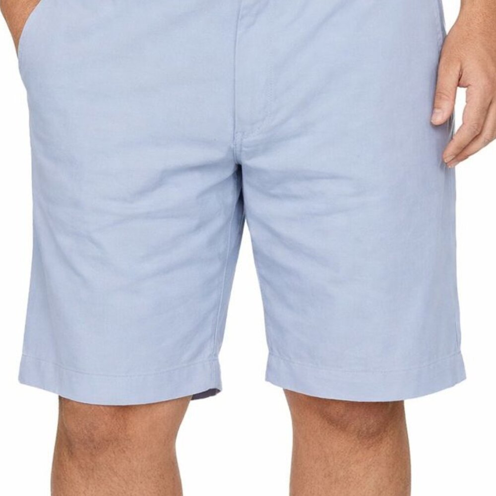 NWT U.S. Polo Assn. Flat Front Striped 12” inseam Cotton Blue Short 46 waist NWT - Picture 2 of 10